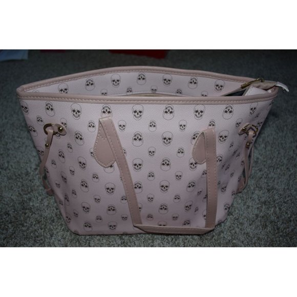 Skull Graphic Shoulder Tote Bag - Picture 7 of 7